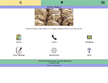 Tablet Screenshot of adrians-bakery.com